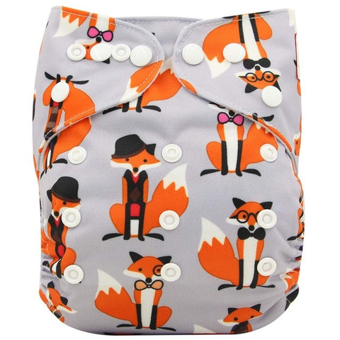 Washable Diapers Couches Lavables 2016 Baby Diaper Cover Wrap Cartoon Print Baby Nappy Changing Reusable Baby Cloth Diapers
