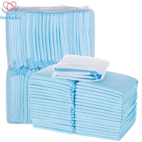 Herbabe 100pcs Baby Disposable Diaper Paper Super Absorbent Nappy Liner Newborn Infant Waterproof Diaper Changing Mat Nuring Pad