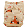 Ohbabyka Baby Diapers Reusable Nappies Changing Christmas Unicorn Print Newborn Cloth Diaper Washable Pocket Diaper Cover