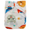 Ohbabyka Baby Diapers Reusable Nappies Changing Christmas Unicorn Print Newborn Cloth Diaper Washable Pocket Diaper Cover