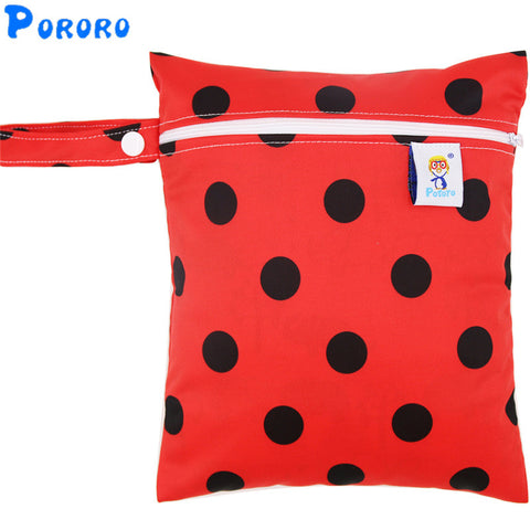 Printed Pocket Wet Bag Waterproof Reusable Nappy Bags PUL Travel Baby Nappy Mini Size Wet Dry Bags Wetbags 25x20cm Wholesale