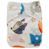 Washable Diapers Couches Lavables  2016 Baby Diaper Cover Wrap Cartoon Print Baby Nappy Changing Reusable Baby Cloth Diapers