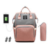 Lequeen USB Diaper Bags Large Nappy Bag Upgrade Fashion Travel Backpack Waterproof Maternity Bag Mummy Bags with 2 pcs Hook
